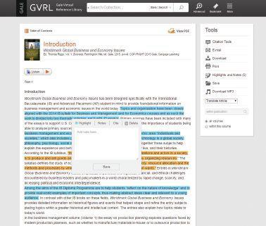 Gale ebooks on GVRL support all levels of