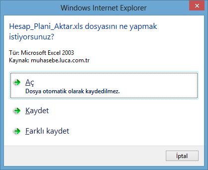 43 Hesap Planı XML Oluşturma Karşımıza gelen