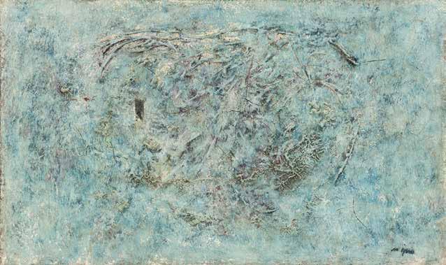 250 Euro Nuri İyem (1915-2005) Soyut Kompozisyon tuval üzeri yağlıboya imzalı, 27 x 45,5 cm.