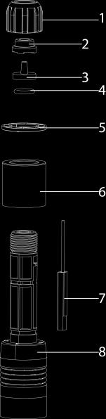 Şekil 15 No Açıklama Adet 1 Rekor Kapağı 2 1 2 Hortum ucu 4x6 1 3 Hortum Baskısı 4x6 1 4 Oring 1 5 Plastik Segman 1 6 Sensör Gövde 1 7 Sensör 1 8 Emiş Gövdesi 1 3.5. Kafa Takımı 40-50 Kafa Takımı 40 VE 50 Ye ait tüm parçalar aşağıdaki şekilde gösterildiği sıra ve yön ile takılmalıdır.