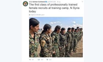 Twitter da Ready for the fight yani Savaş için hazırlar deniyor. Eklenen fotoda tamamı çocuk oldukları belli olan YPG liler var.