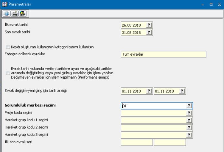 Entegrasyon Güncelleme ve Silme İşlemlerinde Seçim Kriterlerini Artırdık.