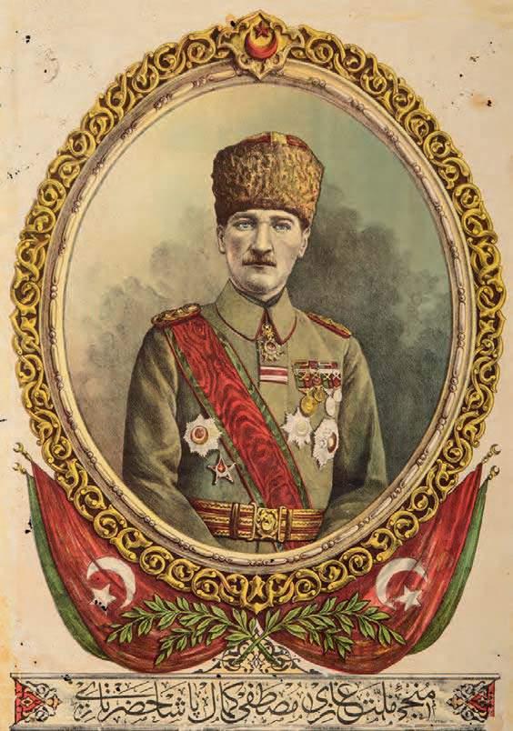 219. ATATÜRK Ünlü hattat Halim Özyazıcı nın hattından; Münc-i millet Gazi Mustafa Kemal Paşa