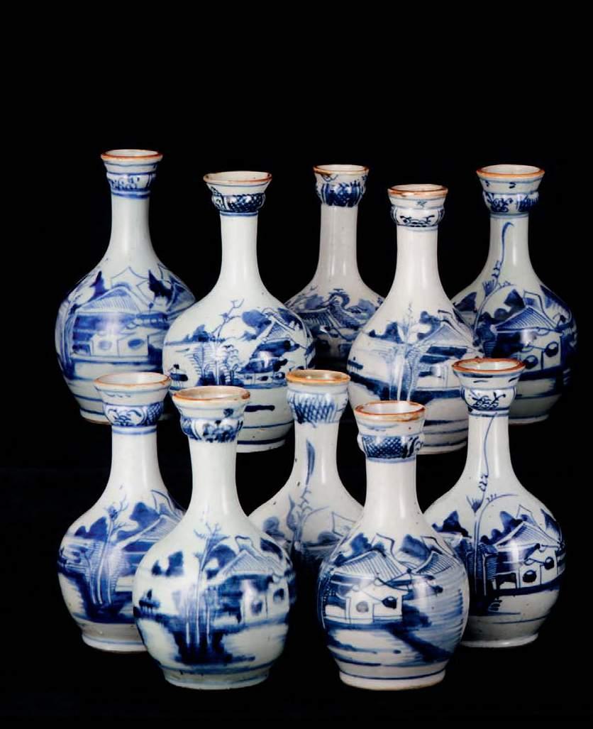 164. MEKKE ZEMZEM TESTİSİ KOLLEKSİYONU Çin 19.yy. Mavi, beyaz porselen.