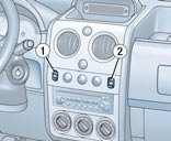 68 - Görüş İki seçeneğiniz vardır : - Manuel çalışma : 1 nolu düğmeye basınız. Düğmeyi bıraktığınızda cam durur. - Otomatik çalışma (sürücü tarafı) : 1 nolu düğmeye uzunca basınız.