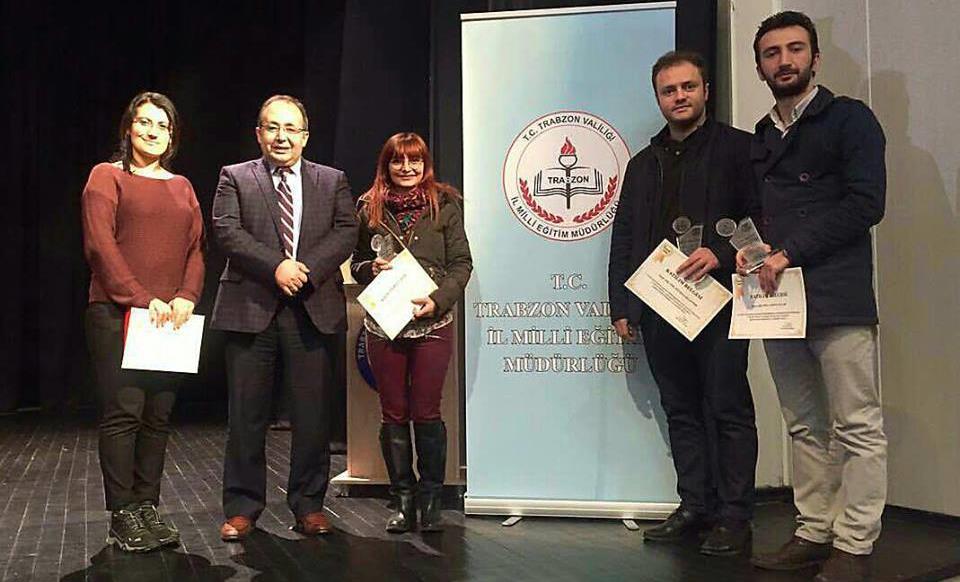 Uluslararası Çin den Adriyatik e Sosyal Bilimler Kongresi ne sunduğu çalışma ile Bilim Teşvik Ödülüne laik görüldü Trabzon İl Milli Eğitim Müdürlüğü ile Karadeniz Teknik Üniversitesi Rektörlüğünün