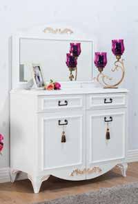 Mirror Komodin Nightstand G: 237 Y: 91 D: 92 Yatak Ölçüsü