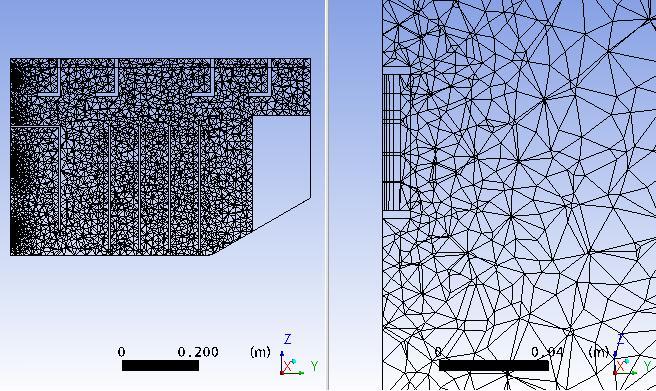 (no-frost dondurucu) ağ yapısının hazırlanması için yine ANSYS 11 CFX-Mesh programı