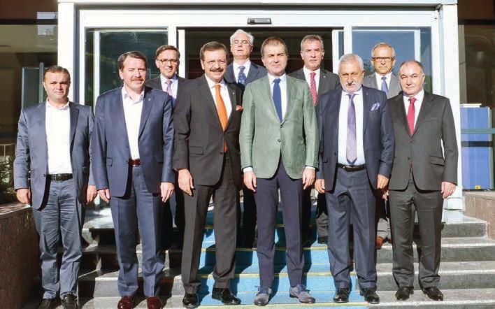 TOBB ULUSAL AB ye katılım süreci Türkiye-AB Karma İstişare Komitesi üyesi kuruluşların temsilcileri, Avrupa Birliği Bakanı ve Başmüzakereci Ömer Çelik i ziyaret etti.
