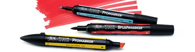 WINSOR & NEWTON PROMARKER Yoğun canlı tonlardanlardan, pastel tonlara kadar geniş renk yelpazesine sahip ProMarker kalemlerin 18 rengi bulunmaktadır.