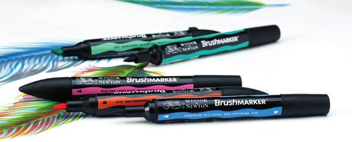 WINSOR & NEWTON BRUSH MARKER Winsor & Newton Brush Marker, çizim ve illüstrasyon uygulamalarınıza fırça ucuyla; çok yönlülük, hassasiyet ve esnek çizgi kontrolü sağlar.