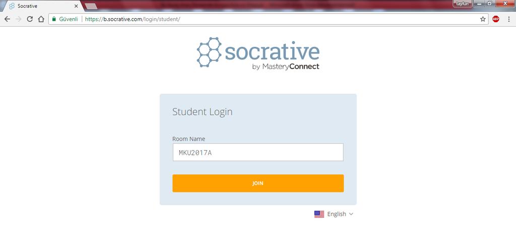 Sol üst tarafta bulunan öğrenci girişi/student login kısmına