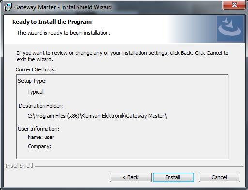 2.3.1 ETOR Konfigürasyon Programının Kurulması Ürünle beraber gelen CD içerisinde bulunan; Setup klasörü içindeki GatewayMaster.exe kurulmalıdır.