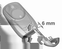 Elektronik anahtarın pilinin değiştirilmesi Sistem verimli şekilde çalışmıyorsa veya uzaktan kumandanın etki mesafesi kısaldığında pilini derhal yenisi ile değiştirin.