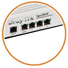 3.3 Y Kablo Uygulaması İçin Notlar Y kablosu iletim hızını artırmak ve bant genişliğini genişletmek için ISP'ye bonding VDSL Servisi (2 veya tek hatlı) sağlamak için hazırlanmıştır.