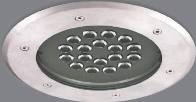Flora In-ground Luminaires / Yere Gömme Serisi IP kg 5.7 -- Outdoor on floor luminaire with high protection class. -- Safe structures through the tempered pressure resistant glasses.