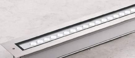 Flopa In-ground Luminaires / Yere Gömme Serisi IP -- Outdoor on floor luminaire with high protection class. -- Safe structures through the tempered pressure resistant glasses.