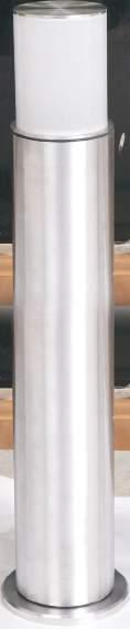 Gamas Bollards / Bolard Serisi IP kg 4.3 -- Corrosion resistant aluminium alloy. -- Weatherproof and durable silicone rubber gasket. -- Stainless steel screws.