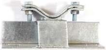 2"Galvaniz boru sabitleme (beton kolon bağlan sı için) Steel (Galvanized) Çelik (galvaniz kaplama) Base 50mm x 50mm