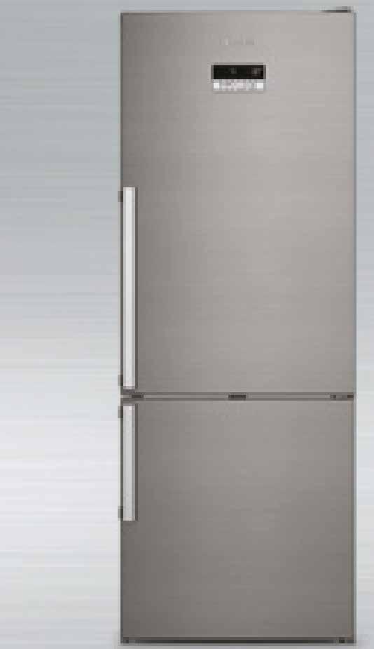 (YxGxD): 18x70x76 cm 0 CEI A+++ Kombi tipi NF buzdolabı Leke tutmayan inoks A+++ enerji sınıfı 0 L toplam brüt hacim Cool plus no-frost sistemi