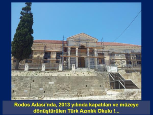 Ana akım medya, Yunan Hükümeti tarafından Batı Trakya da kapatılan 100 e yakın Türk azınlık okulunu, Rodos ve İstanköy de kapatılan 7 Türk azınlık okulunu, kapatılan askeri liseler yerine Aydın da
