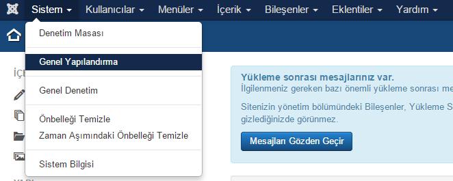 3. Bu kısımda sunucumuzun işletim sistemi, PHP sürümü, MySql sürümü, sistemimizin saati, sistemimizde bulunan kayıtlı kullanıcı ve makale sayısı gibi bilgiler bulunmaktadır. 4.