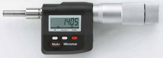 - 3-36 Micromar 46 EWR Dijital Mikrometre Başlığı IP2 ABS USB MarConnect RS232C Digimatic İşlevler: (Sıfır ayarı) ABS (Bağıntılı ve Mutlak ölçüm arasında geçiş yapma) mm/inç ÖN AYAR (sayısal değer