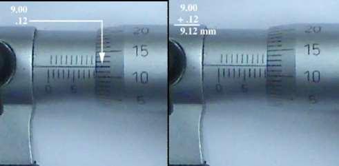 Mikrometre üzerinde bunun belirlenmesi için aşağıdaki resimleri takip ederek ölçümü gerçekleştirelim. Resim 2.19 dan başlayarak tambur ile kovan arasında tespit edebildiğimiz ölçü 15 mm dir (Resim 2.