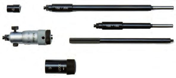 Değiştirilebilir uçlu iç çap mikrometresi Seri 141 - Değiştirilebilir Rod tip 1000 mm / 40' arası değşitirilebilir ölçüm çubukları 300 mm e aralığa kadar ayarlanabilir