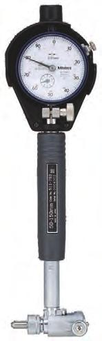 Bore Gauge - Kısa Bacaklı Tip 2 µm Tekrarlanabilirlik 0,5 µm Darbe noktası 18-60 mm: 1,2 mm 50-160 mm: 1,6 mm Takım kutusunda, komparatör saati plastik koruması ile birlikte No Tanım 543-310B