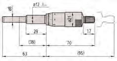 vida şaftı için fikstür kalınlığı 151-224 0-25 Düz(karbür tip) 12 mm Düz - 150 151-223 0-25