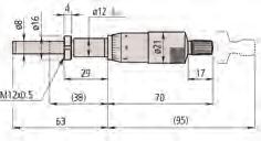 0,001 mm 150 151-221 0-25 Düz(karbür tip) 12 mm Ayar somunlu 25,5 Okuma hassasiyeti 0,001 mm 155