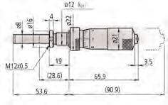 somunlu 15,5 Okuma hassasiyeti 0,001 mm 165 151-225 0-25 Düz(karbür tip) 12 mm Düz w/o kilit Cırcırlı