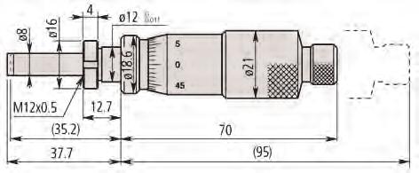 mm Küresel (SR10) 12 mm Ayar somunlu 9,5 150 110-101 0-2,5 0,001 mm Düz(karbür tip) 12 mm Ayar somunlu 9,5 150 110-102 0-2,5 0,0001 mm Düz(karbür tip) 12 mm Ayar somunlu 9,5 150 110-502 A: 0-13 mm B: