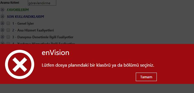 4. Ana Menü>> Yönetim>> Sistem Konfigürasyonu ekranından Enable_Numerator_Value_Usage_for_Uploaded_Filenames ayarının değeri 1 yapıldığında evrak iş akışındayken alınan hata giderilmiştir. 5.