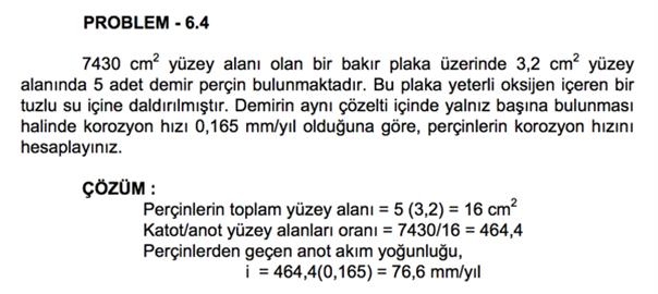 3. Penetrasyon Pratikte korozyon hızının derinlik (yani metal kalınlığındaki azalma) olarak ifade edilmesi büyük kolaylık sağlar. Korozyon hızı olarak genellikle mm/yıl birimi kullanılır.