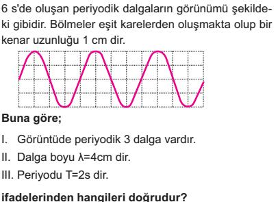 1/5 1/2 1 2 5 Soru 5: Elektromanyetik Dalga - Deprem Dalgası