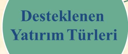 Desteklenen Yatırım Türleri Komple Yeni Yatırım Tamamen yeni makine ve teçhizat Yapılaşması tamamlanmış yatırım alanı Mevcut