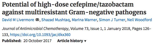 Sefepim/Tazobaktam Cefepime/tazobactam AmpC- üreten suşlara ve ESBL Üreten suşlara etkili 563 izolatta 8+4 mg/l cefepim-tazobaktam ile etkinlik