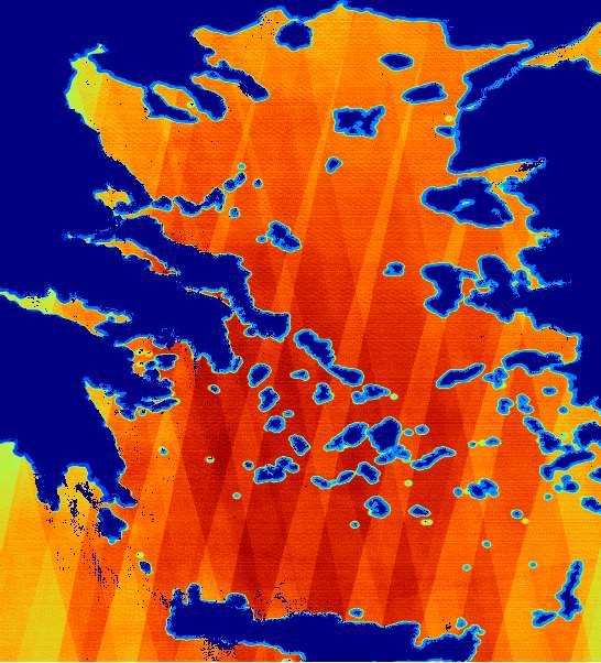 Ege Denizi Rüzgar Atlası Data from March 2002 and July 2012 1286 ENVISAT ASAR WMS scenes Calculation boundaries of 6 o x 6 o 35 o N 22 o E 41 o N 28 o E C-band geophysical model CMOD5 US Navy