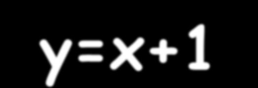 y=x+1 y=x