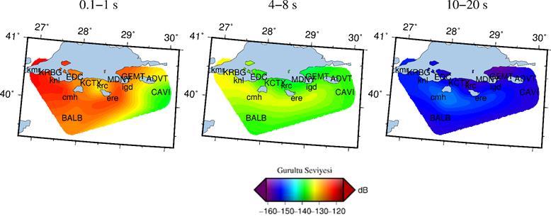 Güney Marmara Bölgesi nde 2011 yılında kayıt edilmiş düşey bileşen sürekli verilerden elde edilen GYS-OYF grafikleri.