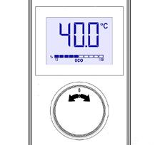 Betrieb Die Wassertemperatur kann durch Drehen des Reglers an der Vorderseite von 20 C bis 60 C eingestellt werden. Die eingestellte Temperatur kann an der LCD-Anzeige überprüft werden.