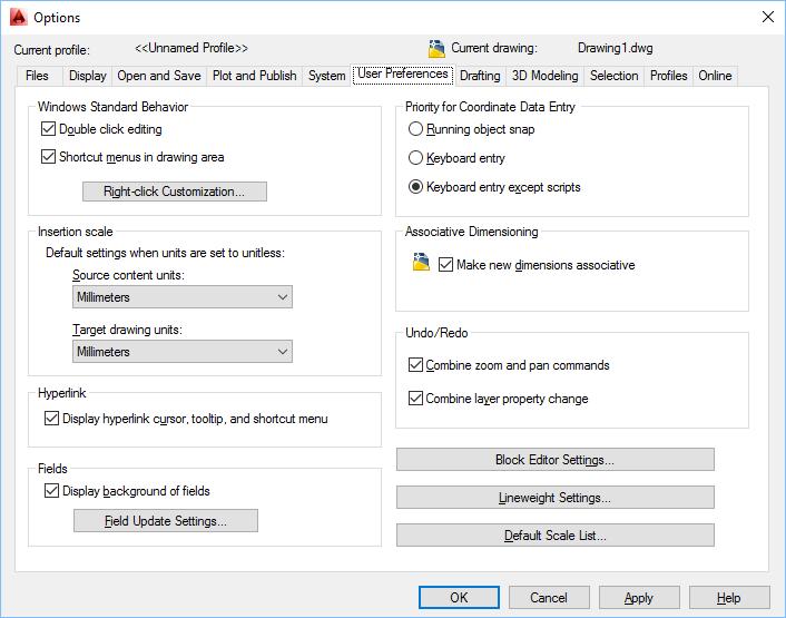 AutoCAD 2014 Kullanımı Option (AutoCAD