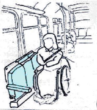 78 Şekil 3.79. Otobüs içinde tekerlekli sandalye (www.undp.org.