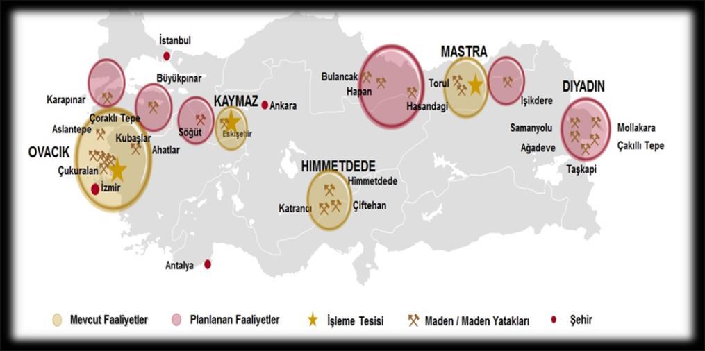 2005 yılı Mart ayından bu yana iktisaplar, arama faaliyetleri ve altın fiyatlarındaki artışlardan dolayı hem kaynak hem de rezerv miktarları başarılı bir şekilde arttırılmış bulunmaktadır.