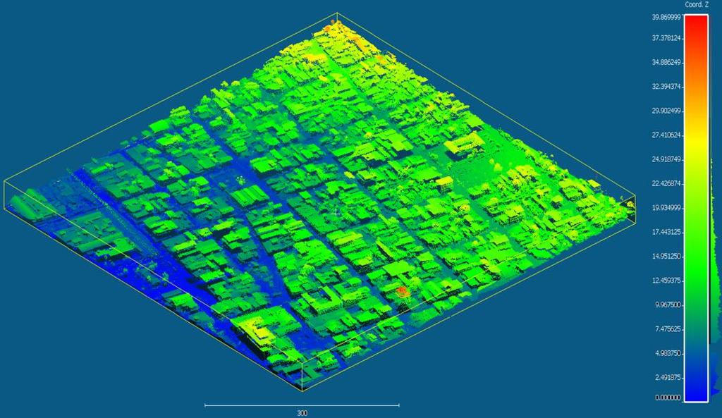 Bu çalışma kapsamında seçilen bölgeye ait ham lidar verisinde 1 645 763 referanslı nokta mevcuttur. Lidar verisinin karakteristiği olarak bu ham veride bazı aykırı değerler bulunmaktadır.