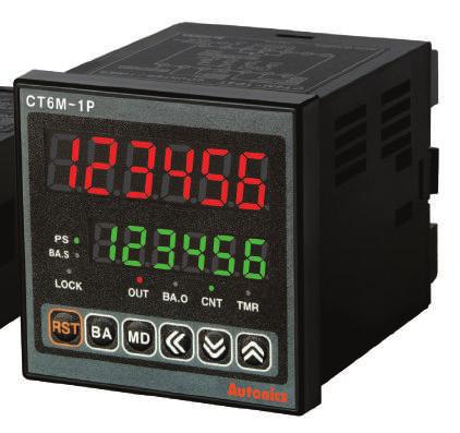 zamanlama ihtiyaçları için bileşik sayıcı/zamanlayıcı RS485 (Modbus RTU) haberleşme modelleri mevcut Tek atımlık çıkış süresi: 0,01saniye ile 99,99 saniye [Sayıcı Fonksiyonları] Değişik giriş/çıkış