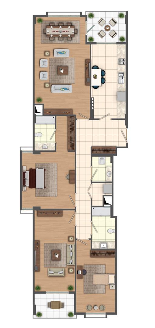 2 3+1 A-B-C-D-E BLOKLAR 1) Salon 24,75 m 2 2) Balkon 5,80 m 2 3) Mutfak 11,96 m 2 4) Antre 14,70 m 2 5) Ebv. Banyosu 3,41 m 2 6) Ebv.