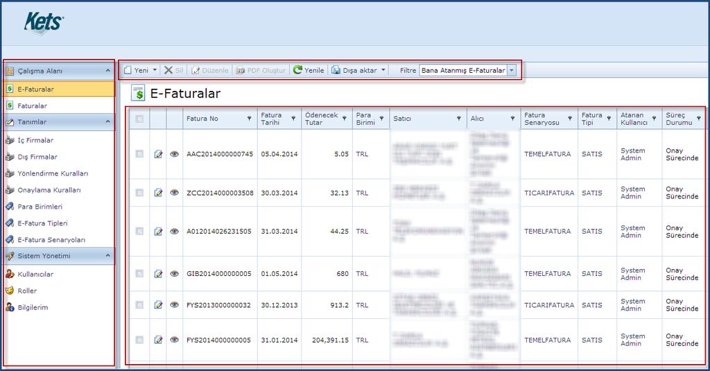 2.2 DocPlace e-fatura Portalı Kullanıcı Arabirimi Aşağıda DocPlace e-fatura Portalı açılış sayfasının ekran görüntüsü bulunmaktadır.